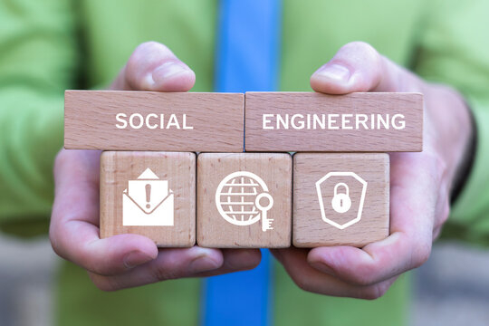 Concept of social engineering attack.