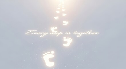 Obraz premium Luminous Footprints Leading on a Bright Pathway