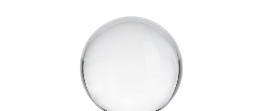 Clear Glass Sphere on White Background