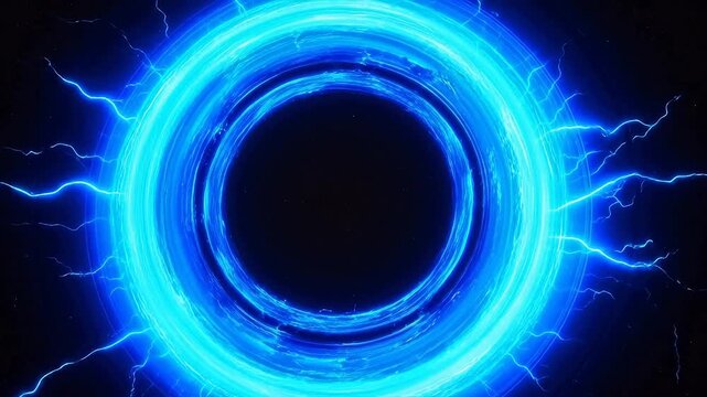 Blue glowing circular energy pattern
