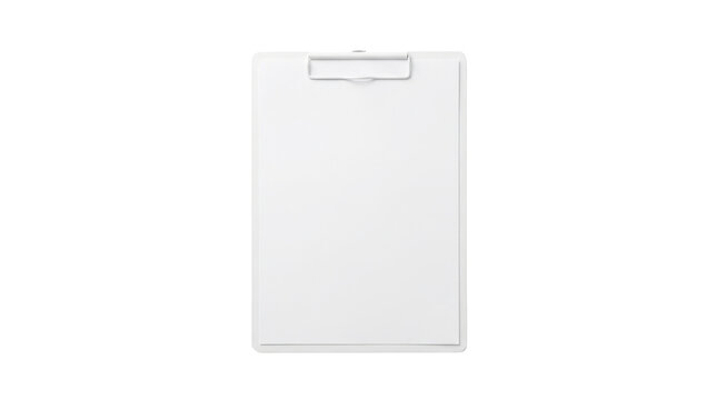 White Clipboard Isolated on White Background