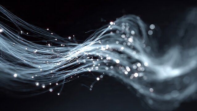 Fiber Optics Communication Background Digital Data Network