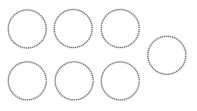 animated video of business infographics round rotating shape 7 steps, black table for workflow, presentation, 4k animation