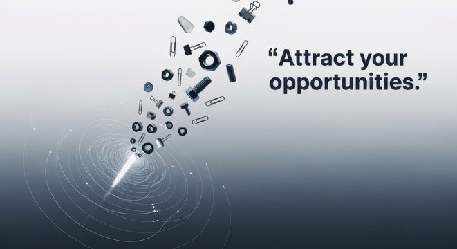 Hardware fasteners attracted by magnetic force concept