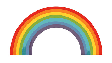 Obraz premium a cartoon rainbow plain white background