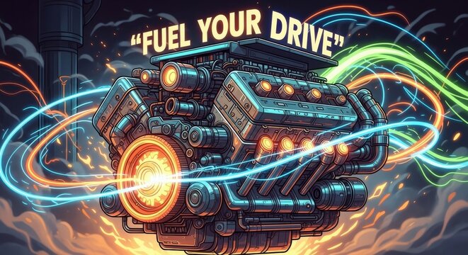 Powerful Engine Ignited with Energy and Speed