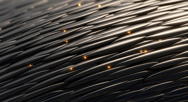 Abstract carbon fiber texture pattern black metallic scale structure future technology engineering material industrial design surface