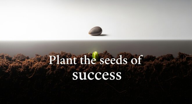 A Single Seed Sprouts in Soil