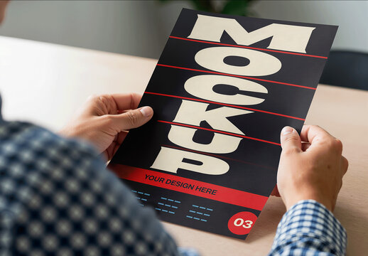 Document Presentation Handheld View Mockup