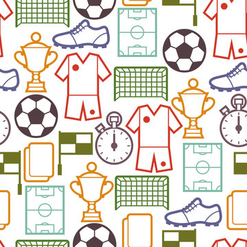 Sports Equipment Seamless Pattern
Athletic Gear Icon Background
Sports Theme Line Art Design