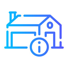 Obraz premium info gradient icon
