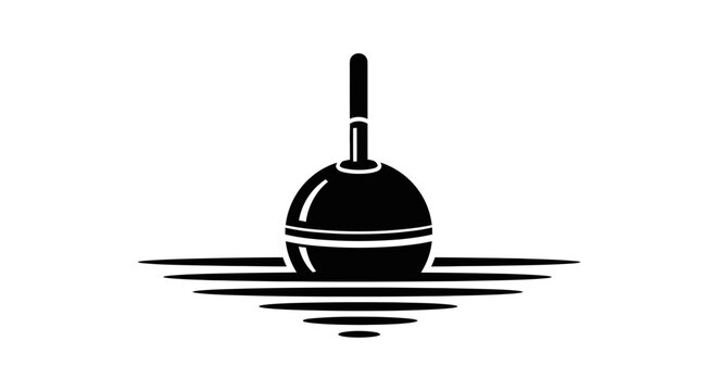 Fishing float on the water surface.