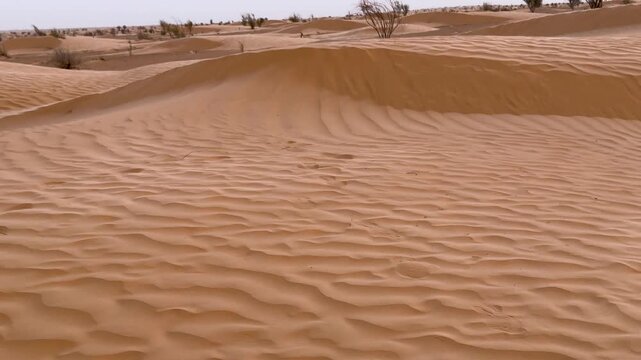 Beautiful Sahara Red Desert Landscape of Tunisia