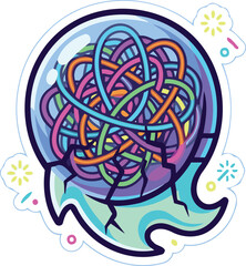 Fototapeta premium Brain Overload Monster.eps
