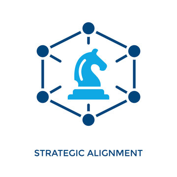 Strategic Alignment Icon Dual Tone Style. Vector Illustration For Graphic Design