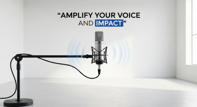 Professional Studio Microphone for Amplifying Voice and Impact