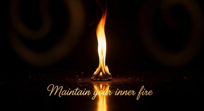 Single Bright Flame Burning Intensely