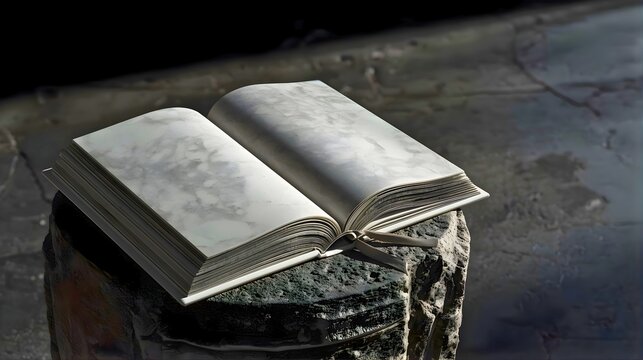Marble law book on pillar justice foundation legal concept