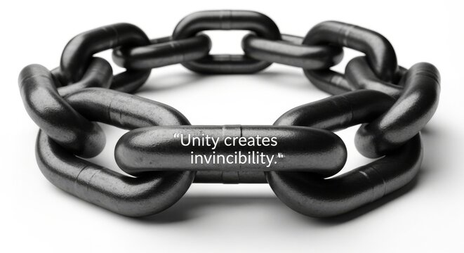 Unity Creates Invincibility: Strong Chain Link Symbol