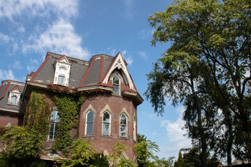 Fototapeta premium Homes, houses, buildings, brick buildings, old houses, Sewickly