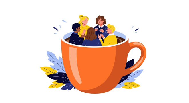 Inclusive team-building and employee engagement concept illustrating a collaborative work culture for modern corporate communications