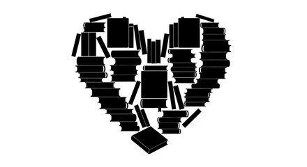 Fototapeta premium Heart Shape Made of Small Rectangles.