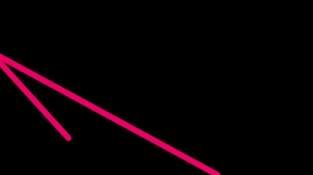 A pink arrow on a black background
