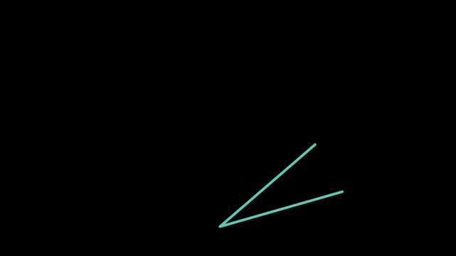A minimalist line art piece featuring two intersecting lines