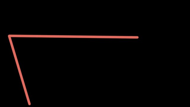 A simple orange line forming an l shape on a black background