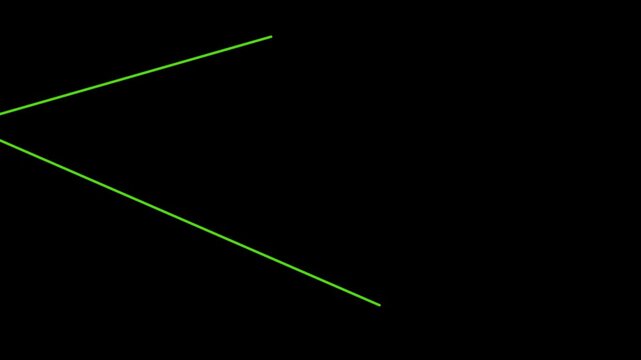 A green line on a black background
