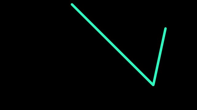 A green line on a black background