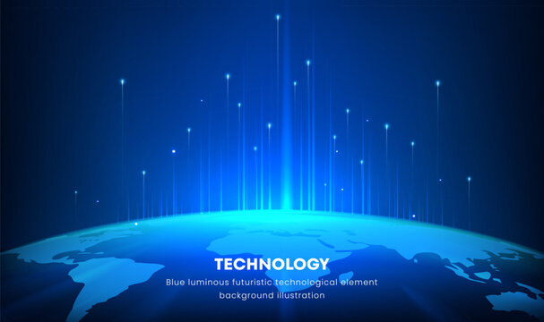 Blue Glow Technology Digital Background Illustration