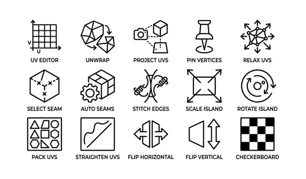 Basic uv mapping: unwrap, edit, and arrange geometry in 3d design