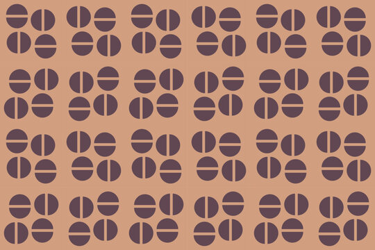 Geometric Background Circle Shapes and Designs Brown Colors Geometric Pattern Abstract Background 
