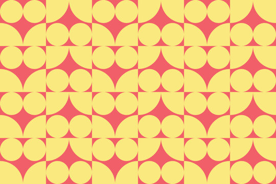 Circle Shapes and Designs Yellow Colors Geometric Pattern Abstract Background Geometric Background