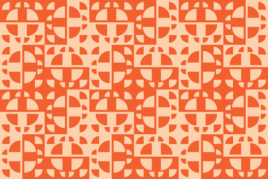 Geometric Pattern Abstract Background Geometric Background Circle Shapes and Designs Orange Colors 