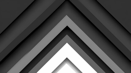 Fototapeta premium Geometric Monochromatic Layers of Upward Arrows and Chevrons Symbolizing Growth, Progress, Success and Corporate Directional Strategy.