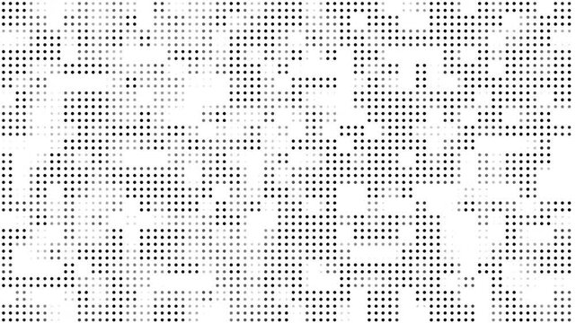 white dots and grid halftone retro vintage texture abstract background loop animation	
