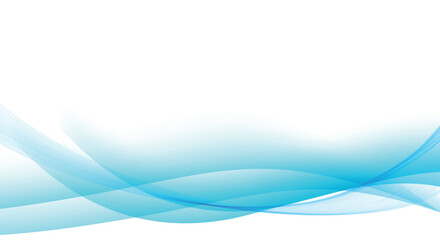 Obraz premium Abstract Blue Flowing Wave Background on White for Corporate Use