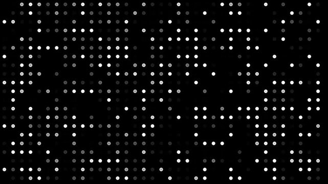 	
monochrome dots and grid halftone retro vintage texture abstract background loop animation