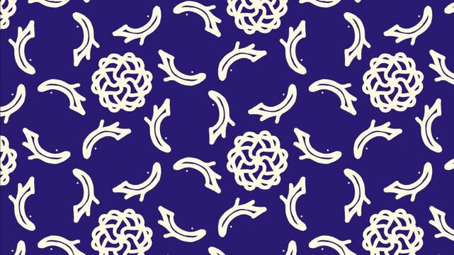 Abstract Minimal Pattern Motion Background Pan Top to Bottom and Zoom-In in Blue Tone