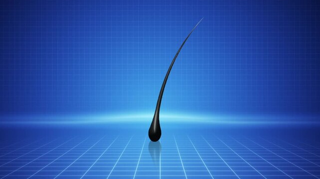 Transformation of Damaged Unhealthy Hair to Healthy Repaired Hair Closeup of Hair Treatment Concept CGI Animation