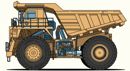 Obraz premium Large mining dump truck vehicle.