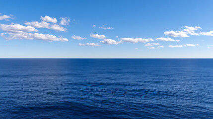 Fototapeta premium The sky is blue and the ocean is calm