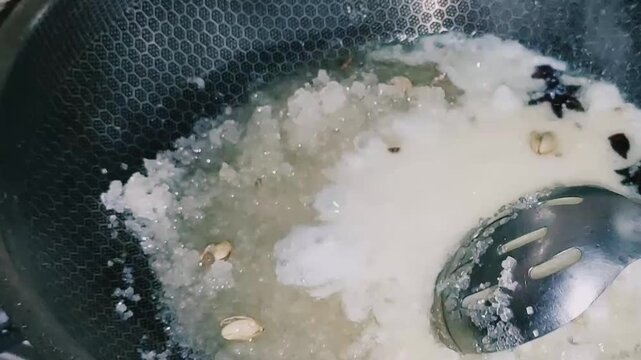 Milk Infused Syrup Preparation For Mutanjan Zarda Desserts