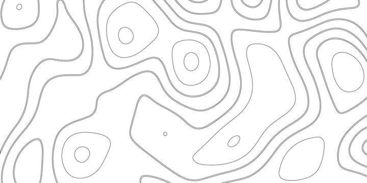 Black and white topographic map contour lines pattern