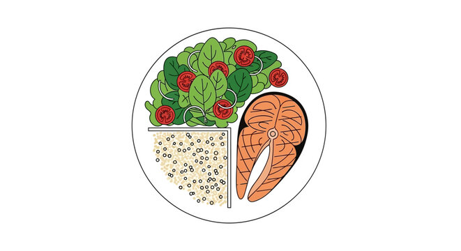 A vibrant salad with lettuce tomatoes and quinoa bowl beside a carrot on a plate indoors.