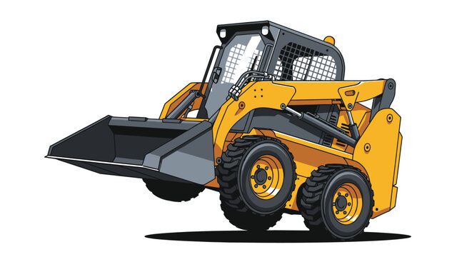 Yellow Skid Steer Loader Machine 1.