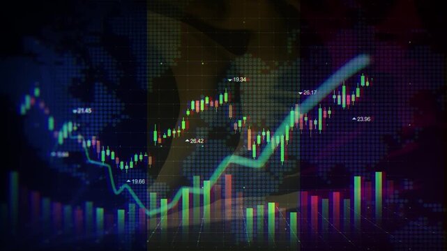 Chad Flag Waving Stock Market Concepts