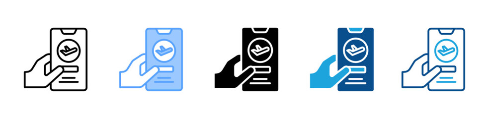 Fototapeta premium Booking icon multiple style and collection